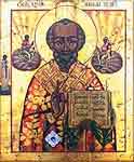 Iкона з часткою мощей святителя Миколая Чудотворця.